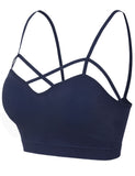 Women's Seamless Criss-Cross Bralette with Removable Pads