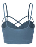 Women's Seamless Criss-Cross Bralette with Removable Pads
