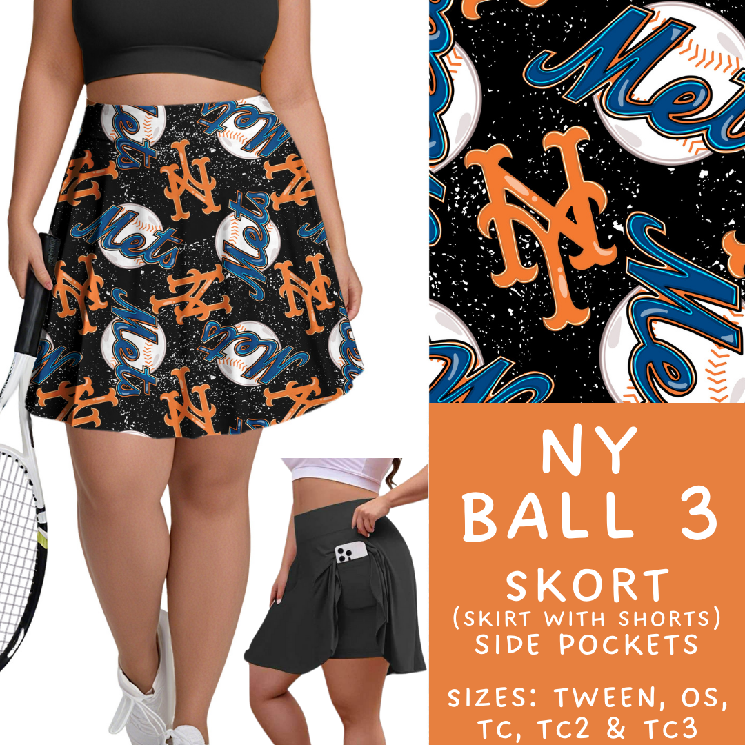 Batch #343 - Home Run Collection - Closes 5/22 - ETA mid July - NY Ball 3 Skort