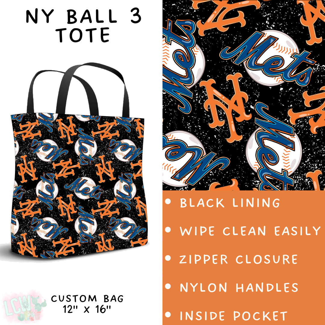 Batch #343 - Home Run Collection - Closes 5/22 - ETA mid July - NY Ball 3 Tote