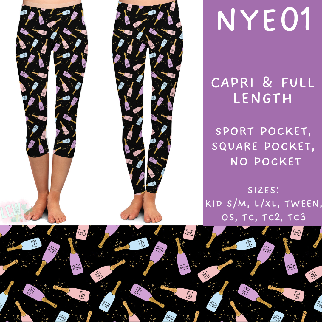 Batch #234 - New Year's Eve - Closes 11/8 - ETA mid Dec - NYE01 Full and Capri Length Leggings