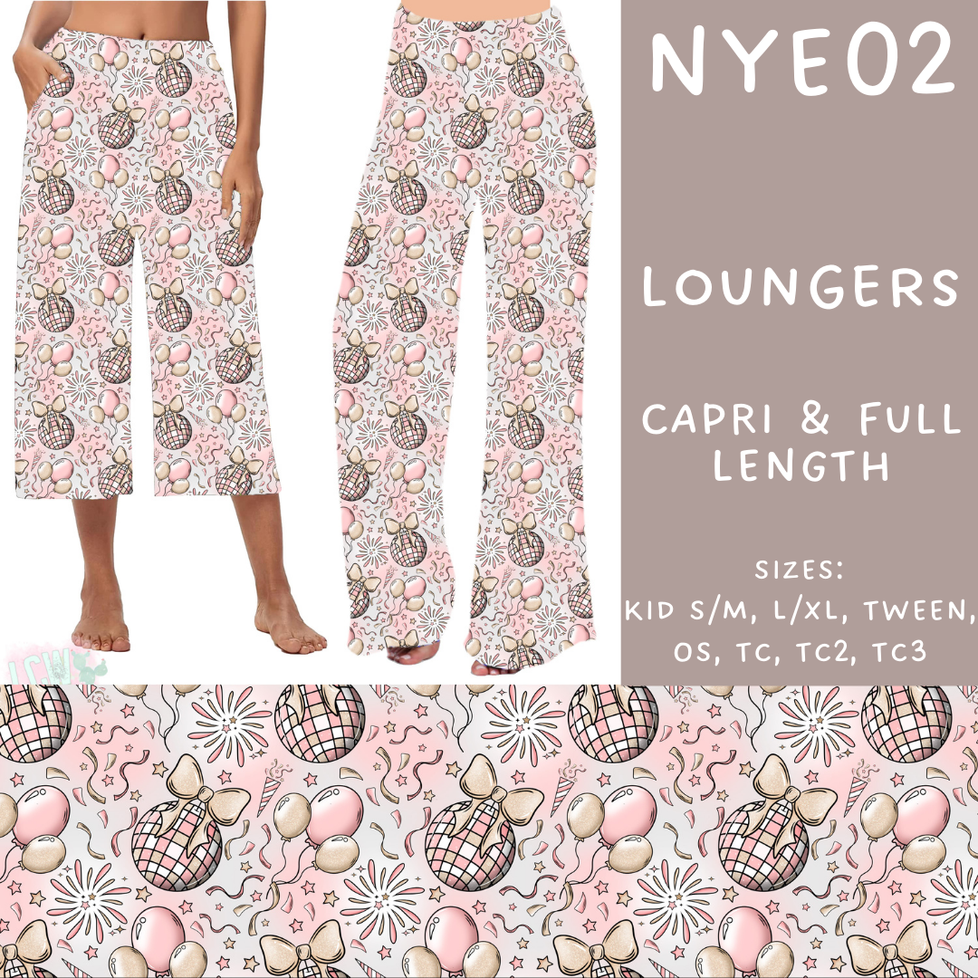 Batch #234 - New Year's Eve - Closes 11/8 - ETA mid Dec - NYE02 Capri and Full Length Loungers