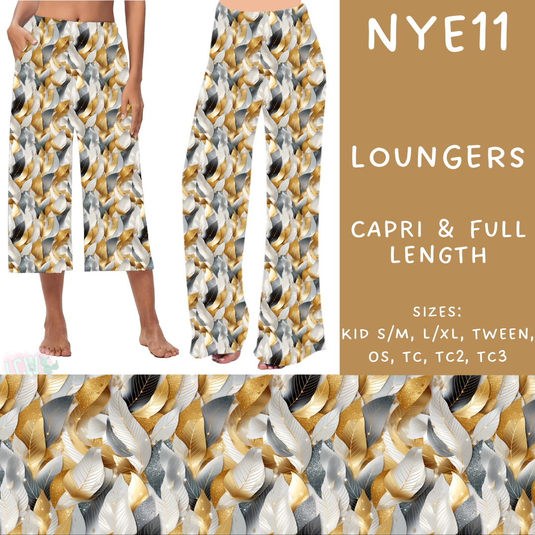 Batch #234 - New Year's Eve - Closes 11/8 - ETA mid Dec - NYE11 Capri and Full Length Loungers