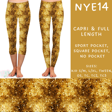 Batch #234 - New Year's Eve - Closes 11/8 - ETA mid Dec - NYE14 Full and Capri Length Leggings