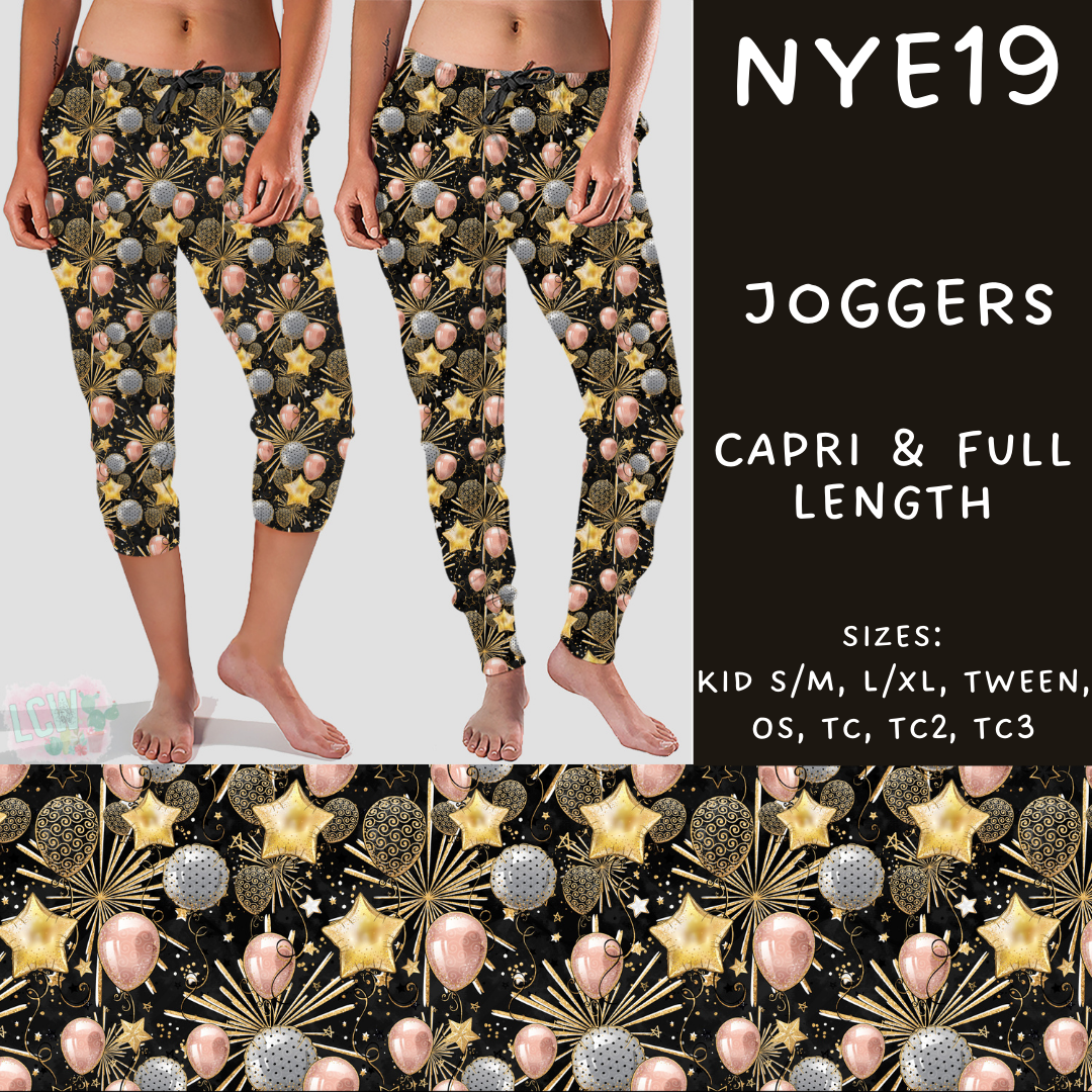 Batch #234 - New Year's Eve - Closes 11/8 - ETA mid Dec - NYE19 Full and Capri Length Joggers