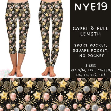 Batch #234 - New Year's Eve - Closes 11/8 - ETA mid Dec - NYE19 Full and Capri Length Leggings