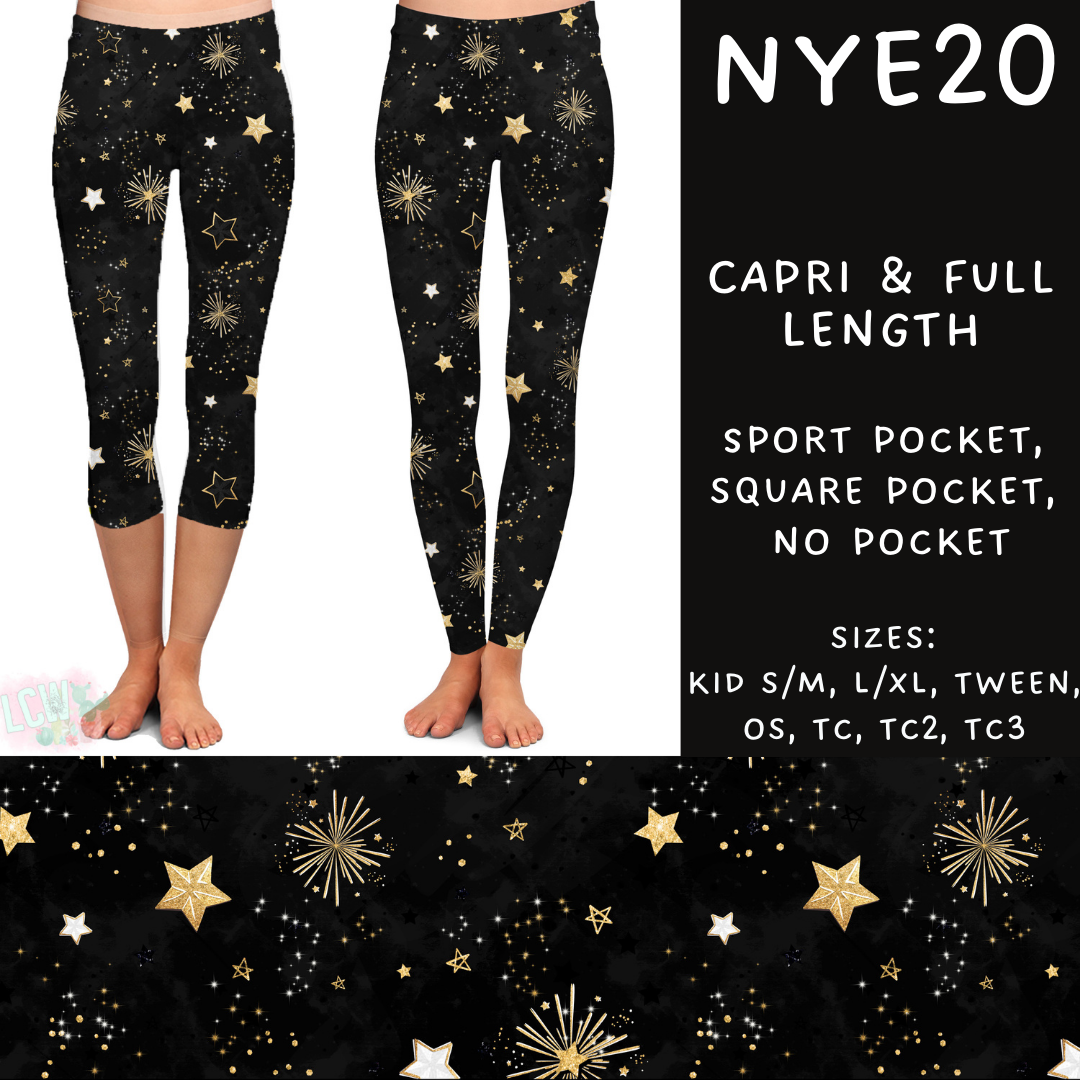 Batch #234 - New Year's Eve - Closes 11/8 - ETA mid Dec - NYE20 Full and Capri Length Leggings