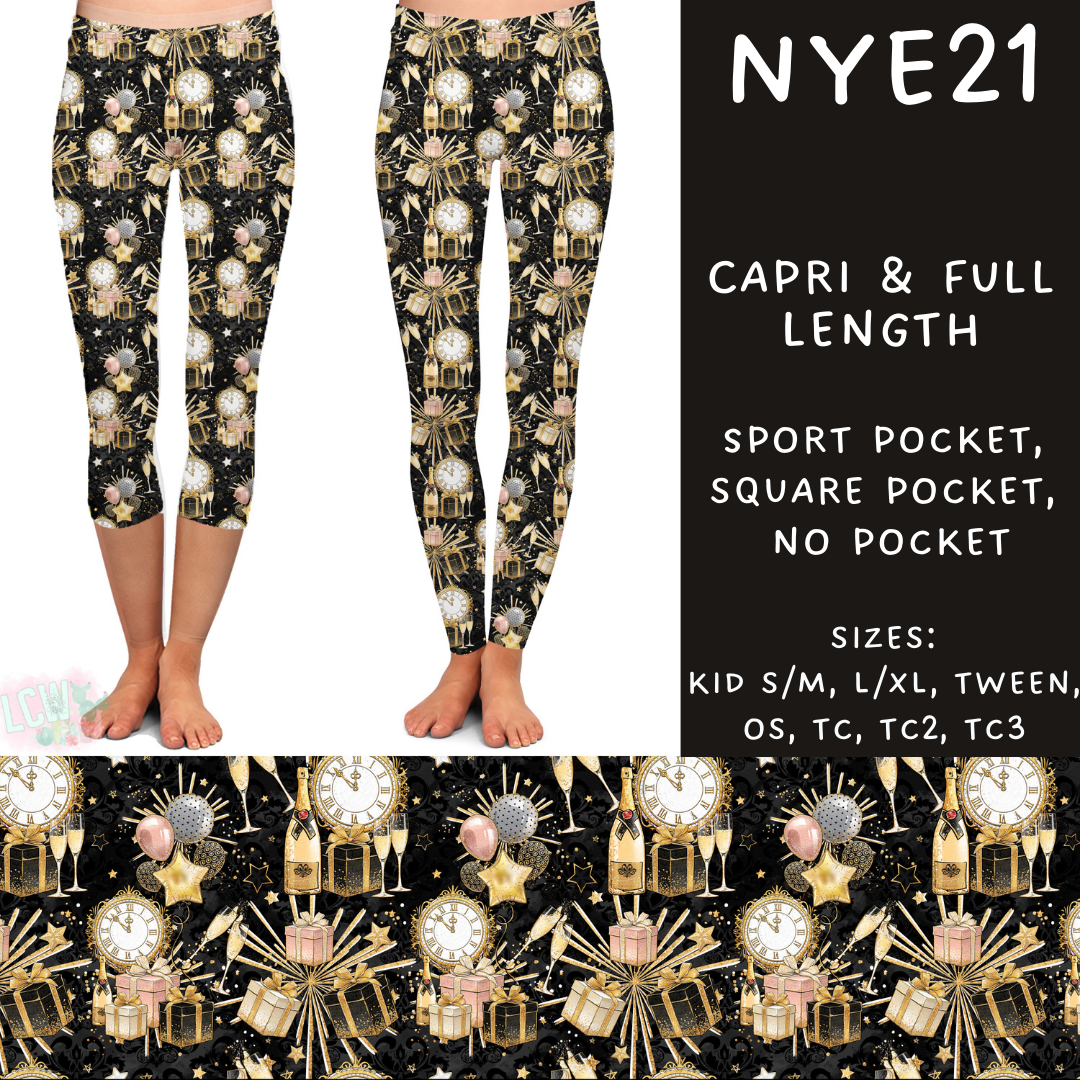 Batch #234 - New Year's Eve - Closes 11/8 - ETA mid Dec - NYE21 Full and Capri Length Leggings