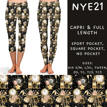 Batch #234 - New Year's Eve - Closes 11/8 - ETA mid Dec - NYE21 Full and Capri Length Leggings