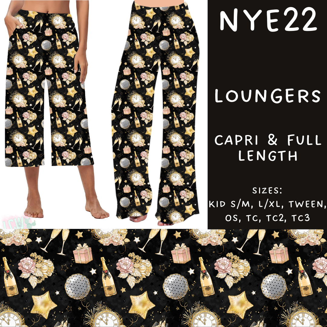 Batch #234 - New Year's Eve - Closes 11/8 - ETA mid Dec - NYE22 Capri and Full Length Loungers