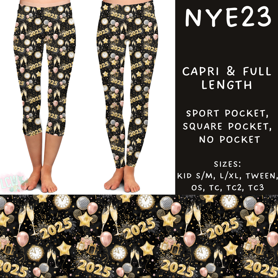 Batch #234 - New Year's Eve - Closes 11/8 - ETA mid Dec - NYE23 Full and Capri Length Leggings