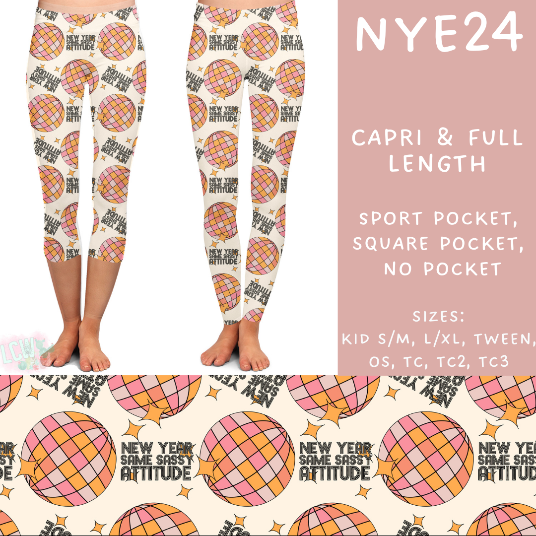 Batch #234 - New Year's Eve - Closes 11/8 - ETA mid Dec - NYE24 Full and Capri Length Leggings