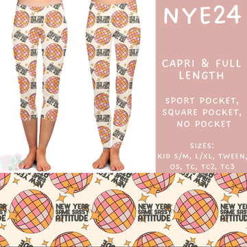 Batch #234 - New Year's Eve - Closes 11/8 - ETA mid Dec - NYE24 Full and Capri Length Leggings