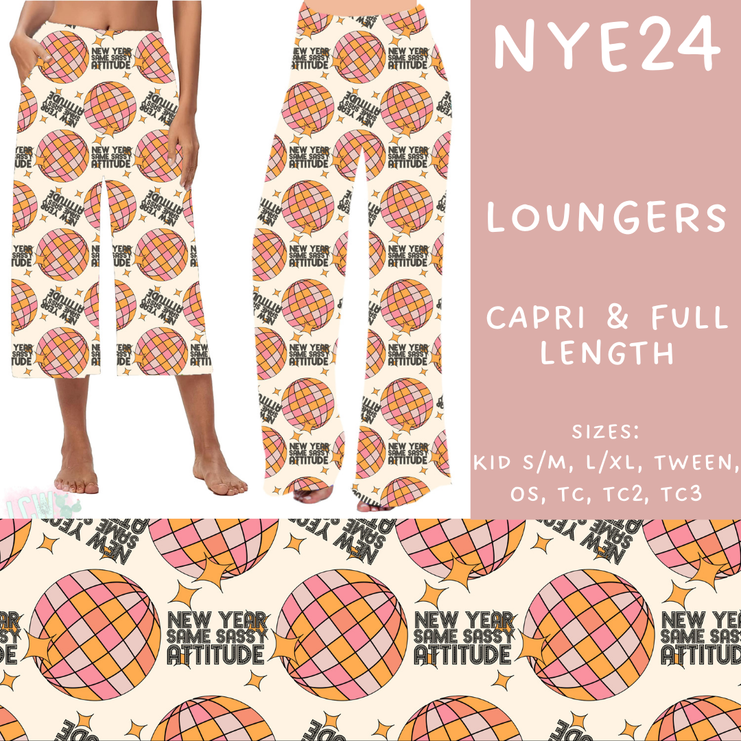 Batch #234 - New Year's Eve - Closes 11/8 - ETA mid Dec - NYE24 Capri and Full Length Loungers