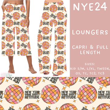 Batch #234 - New Year's Eve - Closes 11/8 - ETA mid Dec - NYE24 Capri and Full Length Loungers