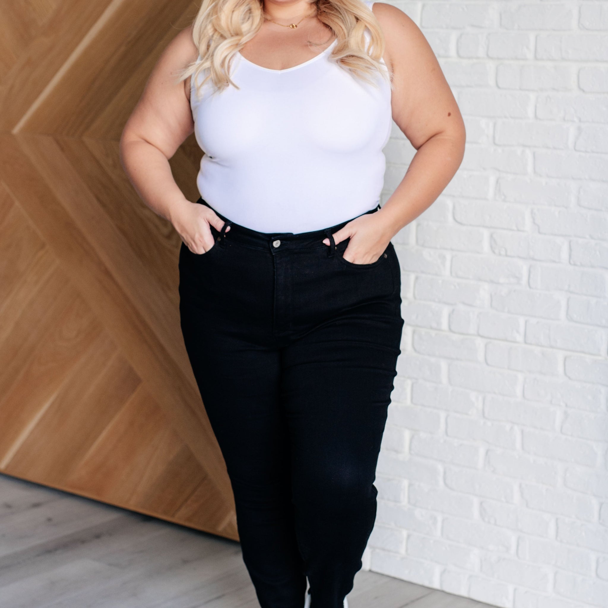 Nicole Tummy Control Skinny Jeans in Black