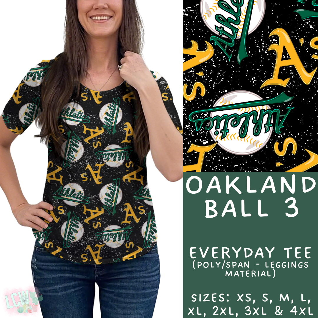 Batch #343 - Home Run Collection - Closes 5/22 - ETA mid July - Oakland Ball 3 Everyday Tee