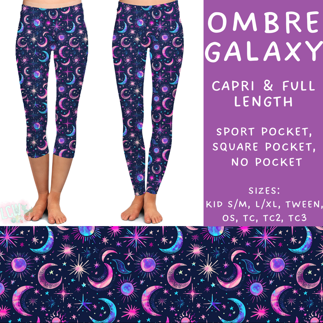 Batch #274 - Fun Run 7 - Closes 1/22 - ETA late March - Ombre Galaxy Full and Capri Length Leggings