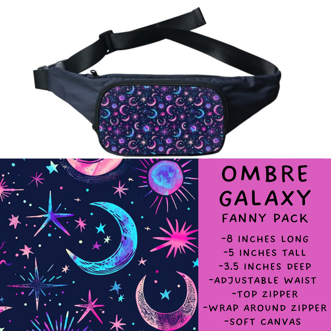 Batch #276 - Fanny Packs & Drawstring Backpacks - Closes 1/24 - ETA late March - Ombre Galaxy Fanny Pack