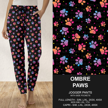 B314 - Preorder Ombre Paws Joggers (Closes 9/27. ETA: late Nov.)
