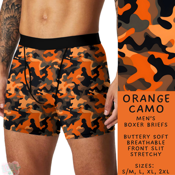 Batch #244 - Comfortable Underwear 2 - Closes 11/27 - ETA mid/late Jan - Orange Camo Men's Boxer Briefs