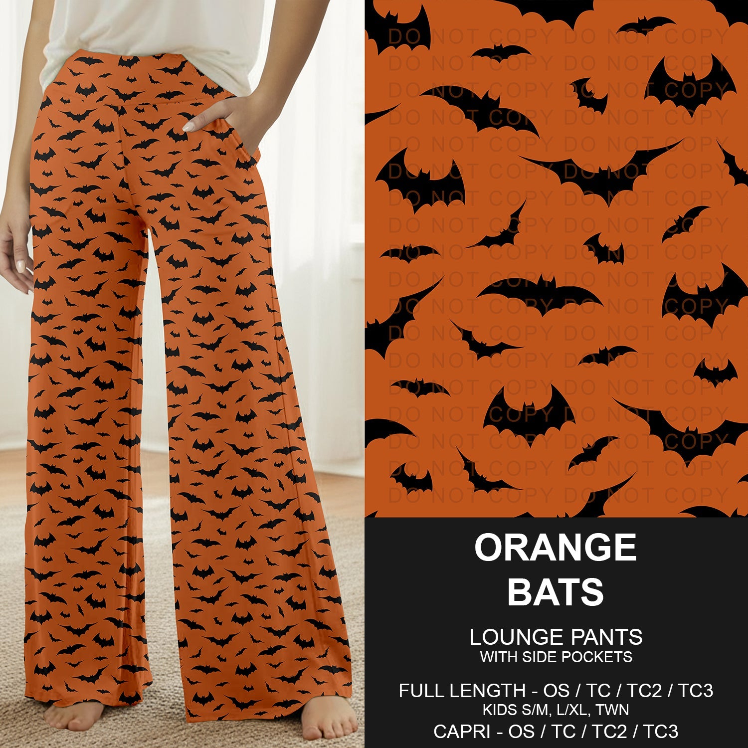 B305 - Preorder Orange Bats Lounge Pants (Closes 8/02. ETA: early Oct.)