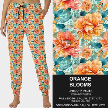 B228- Preorder Orange Blooms Joggers (Closes 5/11. ETA: late July)