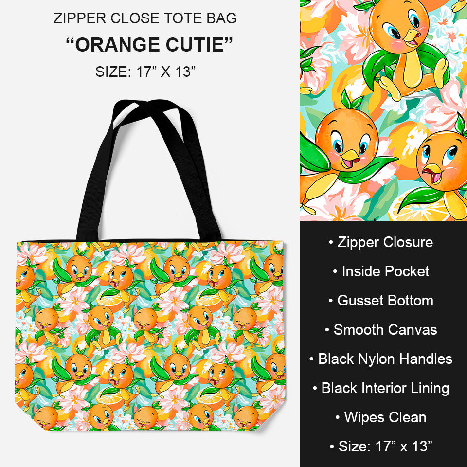 B195 - Preorder Orange Cutie Tote Bag (Closes 11/19. ETA: late Jan.)