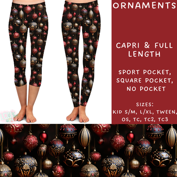 Batch #231 - Tis The Season - Closes 10/31 - ETA early/mid Dec - Ornaments Full and Capri Length Leggings