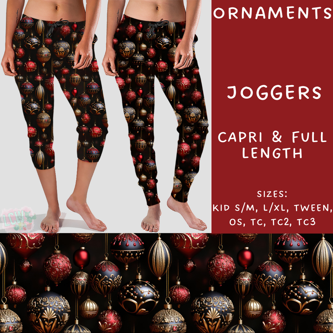 Batch #231 - Tis The Season - Closes 10/31 - ETA early/mid Dec - Ornaments Full and Capri Length Joggers