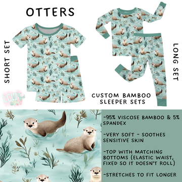 Batch #470 - Little Dreamers 7 - Closes 12/31 - ETA late Feb - Otters Bamboo Short and Long Sleeper Set
