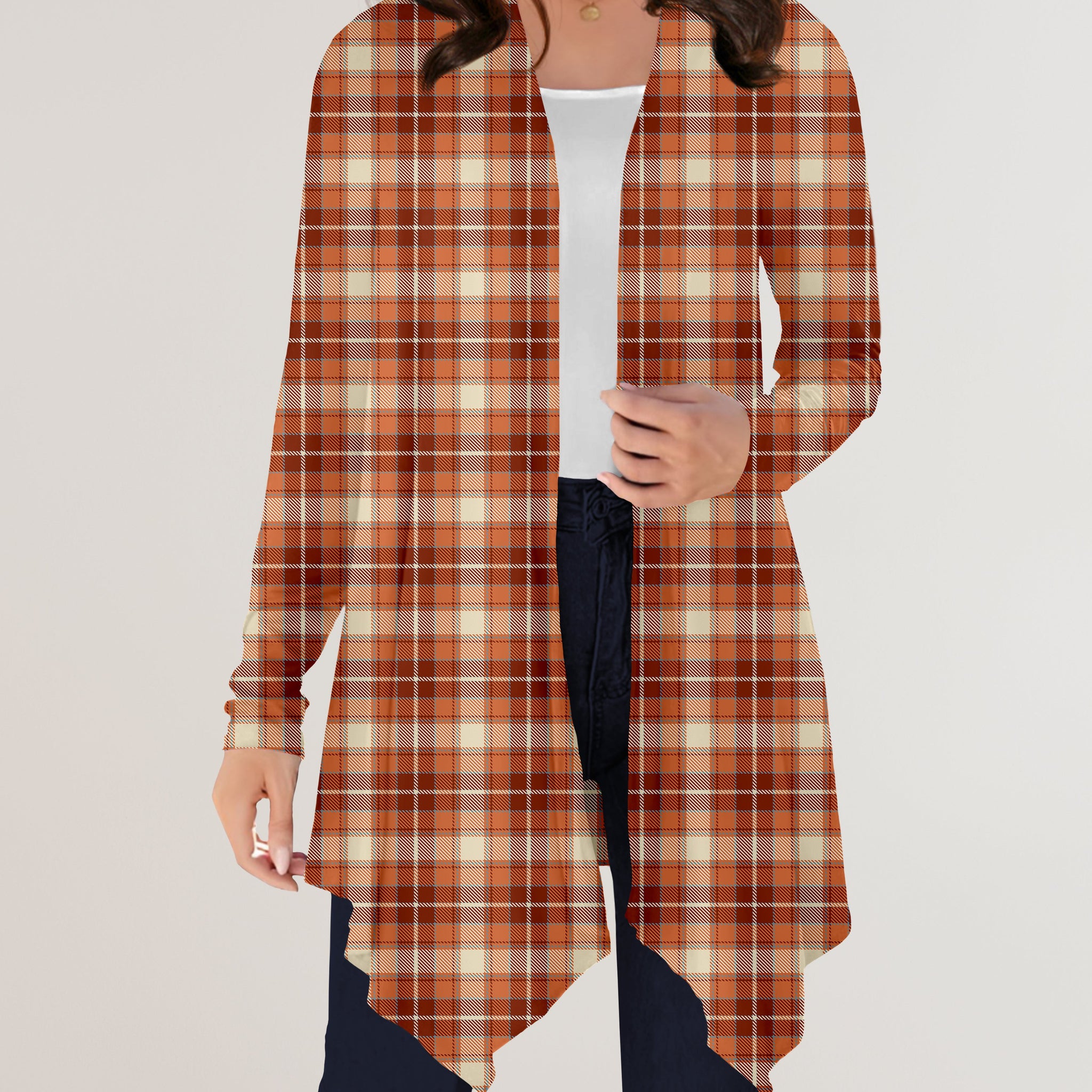 RTS - October Plaid Cardigan w/ Pockets