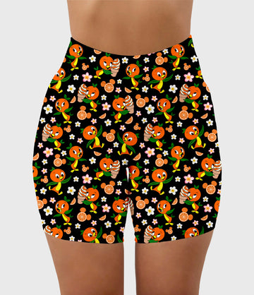 RTS - Orange Summertime Biker Shorts