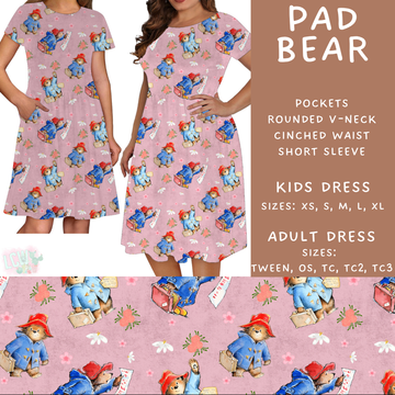 Batch #456 - Storybook Collection 4 - Closes 11/28 - ETA late Jan - Pad Bear Womens & Girls Dress
