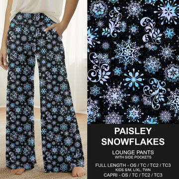 B312 - Preorder Paisley Snowflakes Lounge Pants (Closes 9/13. ETA: mid Nov.)
