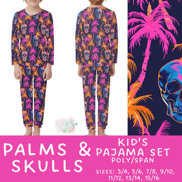 Batch #344 - Family Pajama Party - Closes 5/23 - ETA late July - Palms & Skulls Kid's Pajama Sets