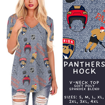 Batch #243 - Hockey - Closes 11/25 - ETA mid Jan - Panthers Hock V-Neck Tee