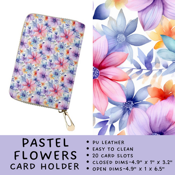 Batch #265 - Card Holders & Foldable Wallets - Closes 1/1 - ETA mid Feb - Pastel Flowers Card Holder