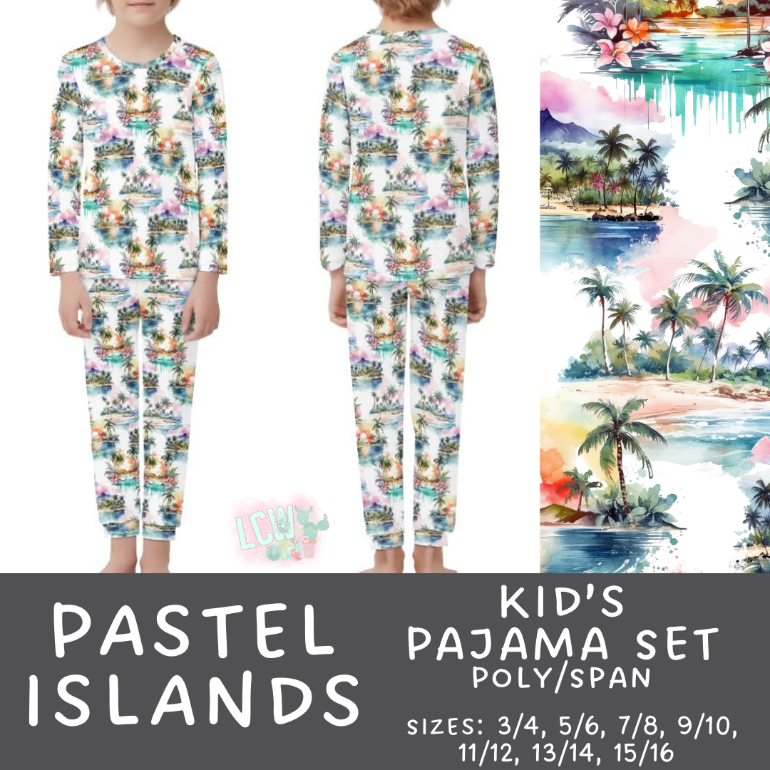 Batch #344 - Family Pajama Party - Closes 5/23 - ETA late July - Pastel Islands Kid's Pajama Sets