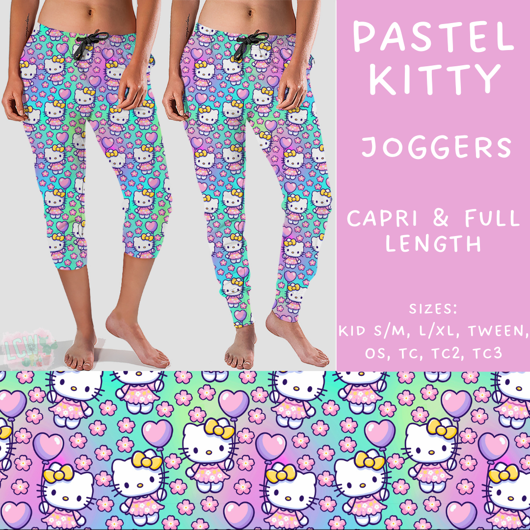 Batch #247 - Cool Characters 6 - Closes 12/2 - ETA late Jan - Pastel Kitty Full and Capri Length Joggers