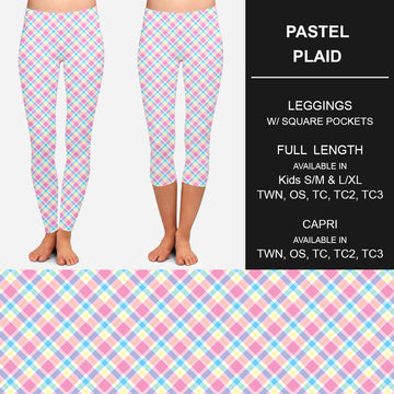 RTS - Pastel Plaid Leggings w/ Pockets