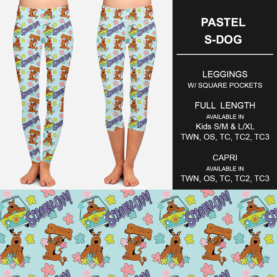 RTS - Pastel S-Dog Leggings w/ Pockets