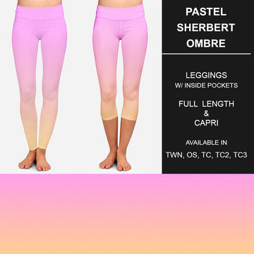 RTS - Pastel Sherbert Ombre Leggings w/ Pockets