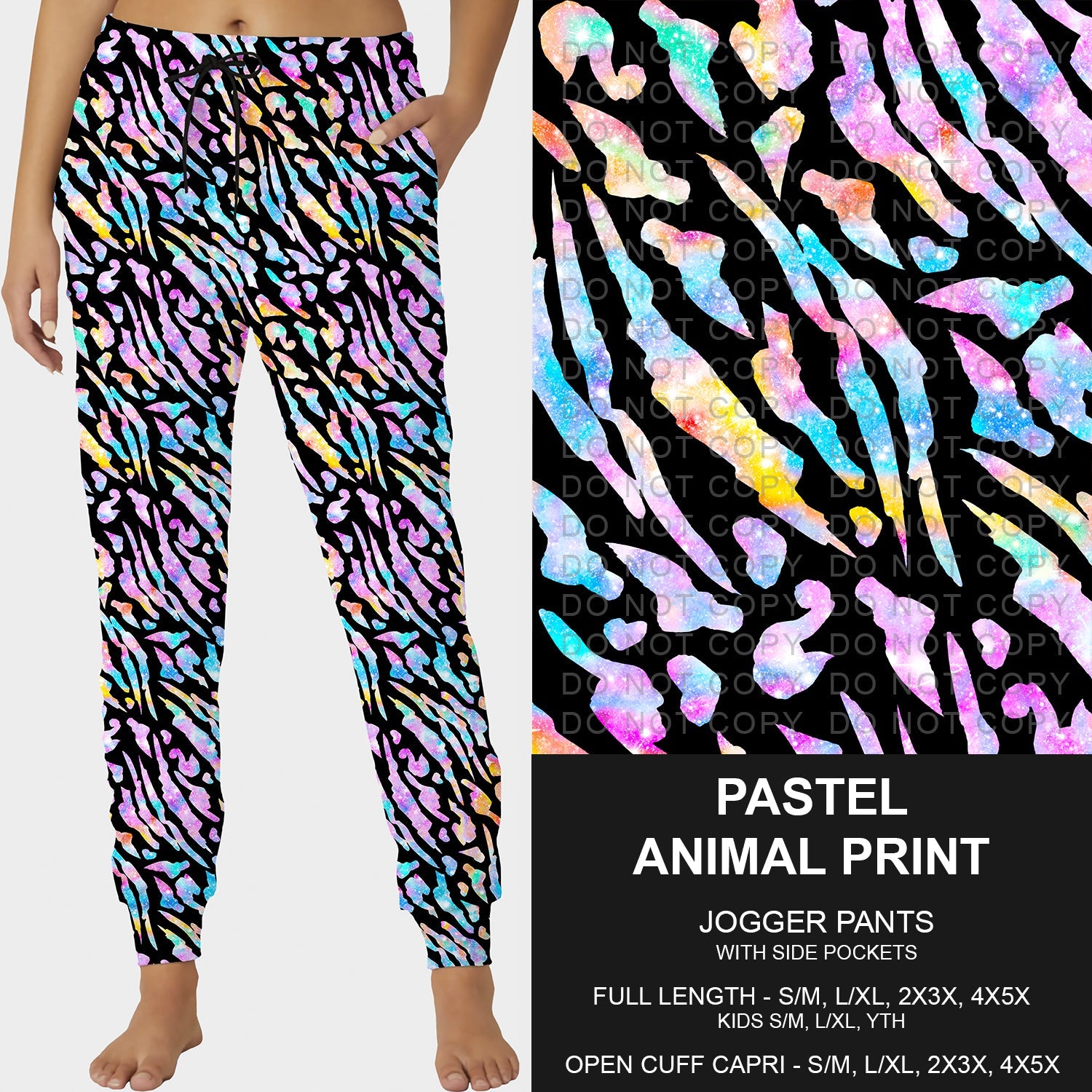 B228- Preorder Pastel Animal Print Joggers (Closes 5/11. ETA: late July)