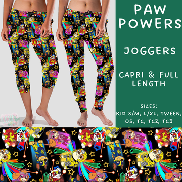 Batch #215 - Cool Characters 5 - Closes 10/11 - ETA late Nov - Paw Powers Full and Capri Length Joggers