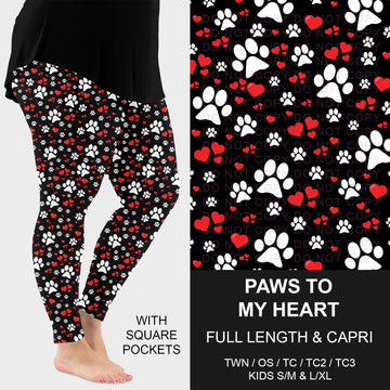 B263 - Preorder Paws to My Heart Leggings w/ Pockets (Closes 11/30. ETA: late Jan.)