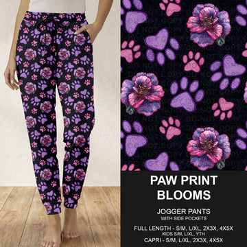 B309 - Preorder Paw Print Blooms Joggers (Closes 8/23. ETA: late Oct.)