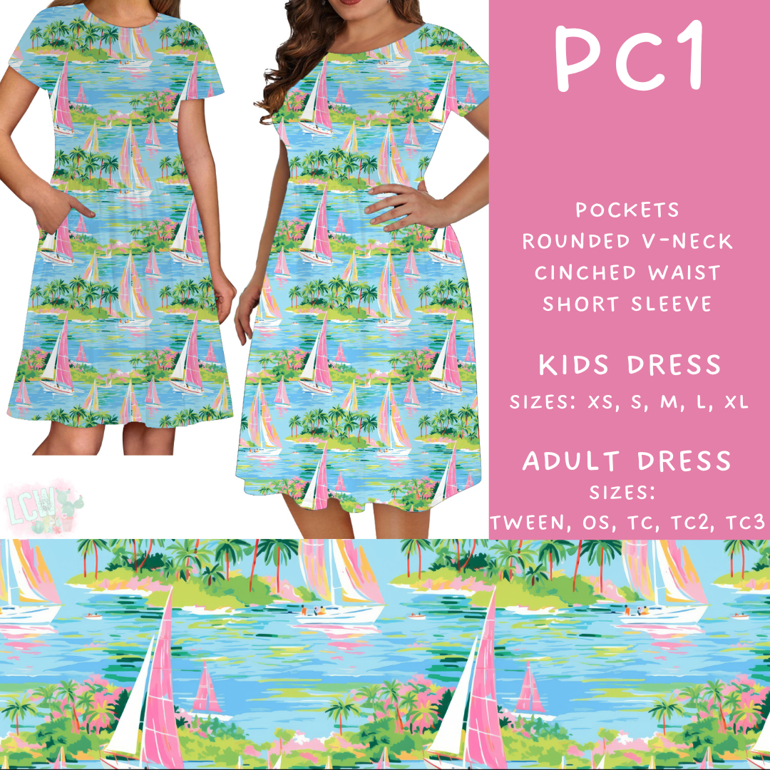 Batch #311 - Preppy Coastal - Closes 3/27 - ETA late May - PC1 Adult & Kids Dresses