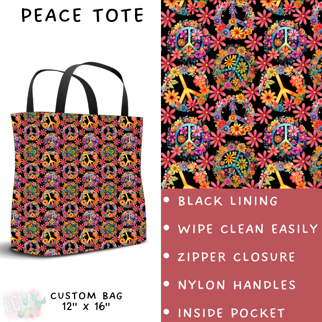 Batch #274 - Fun Run 7 - Closes 1/22 - ETA late March - Peace Tote