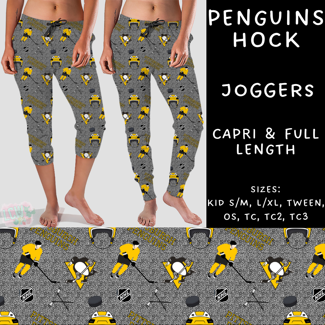 Batch #243 - Hockey - Closes 11/25 - ETA mid Jan - Penguins Hock Full and Capri Length Joggers